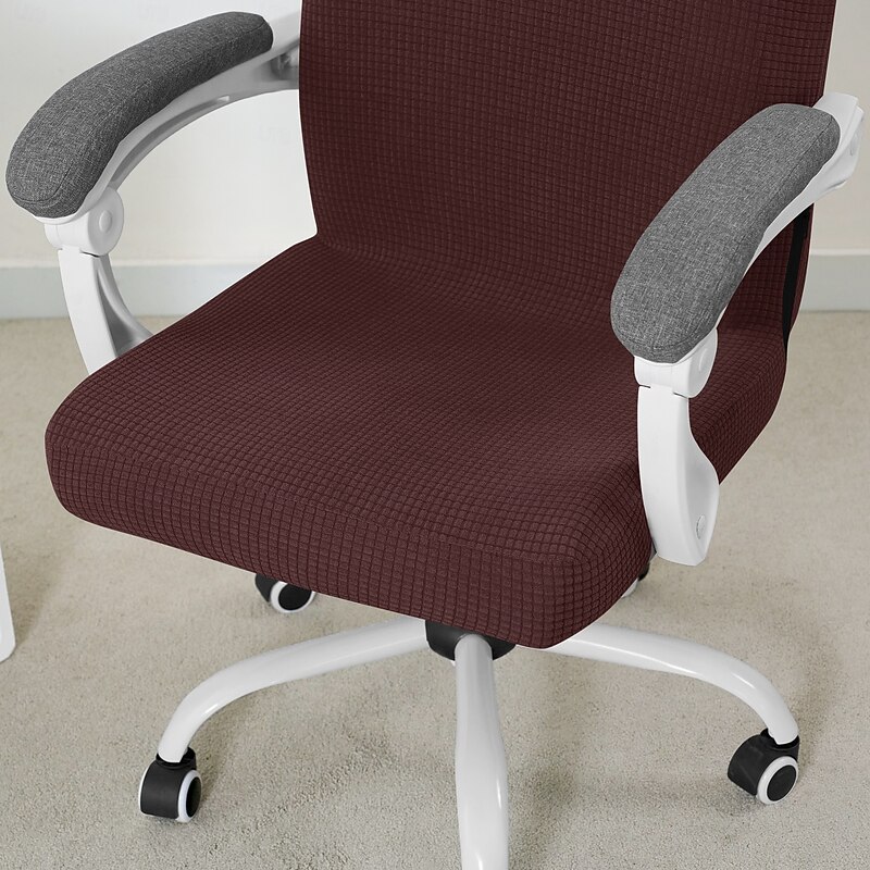 Water Resistant Jacquard Office Chair Cover with Zipper - Easy Install4