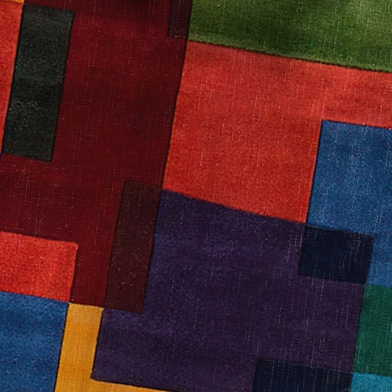 Men's Geometric Patchwork Grid / Plaid Patterns Casual Shirt Button Up Shirt Short Sleeve Vintage Retro Vacation Casual Holiday Summer Spring Turndown Collared Shirts Orange2