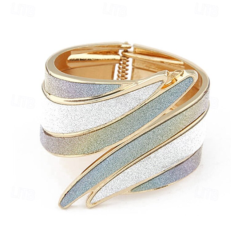 Classic Wings Fashion Statement Personalized Alloy Bracelet Jewelry Silver / Golden / Purple-Blue-White For Wedding Christmas Engagement Festival3