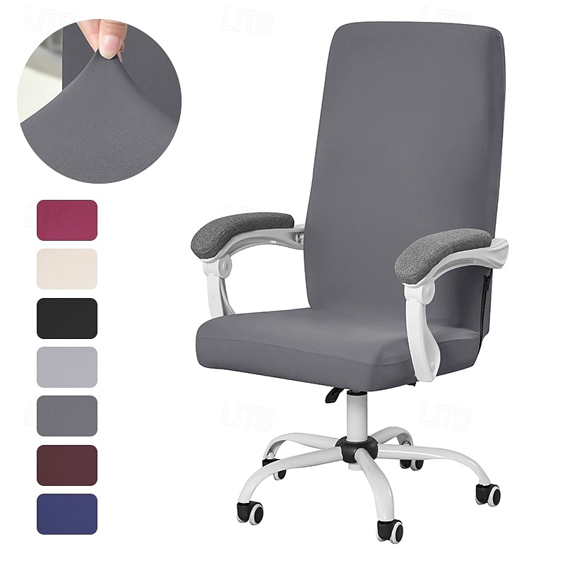 Water Resistant Office Chair Slipcover with Zipper - Universal Fit2