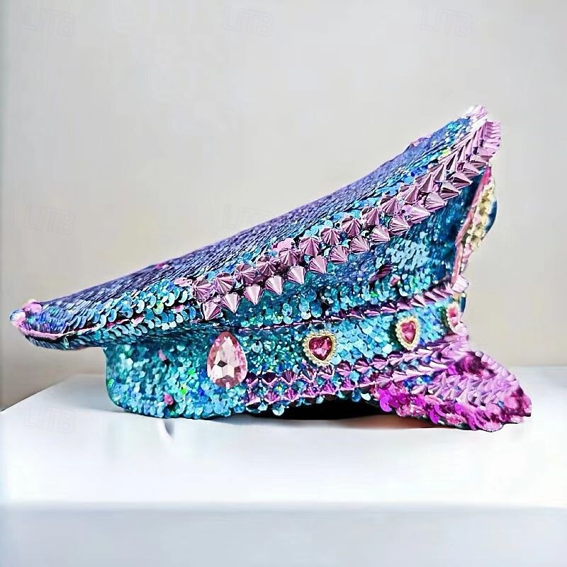 Halloween Hat Party Celebrity Carnival Costume Shiny Adults' Women's Halloween Carnival Performance Party Easy Halloween Costumes Dress Up4