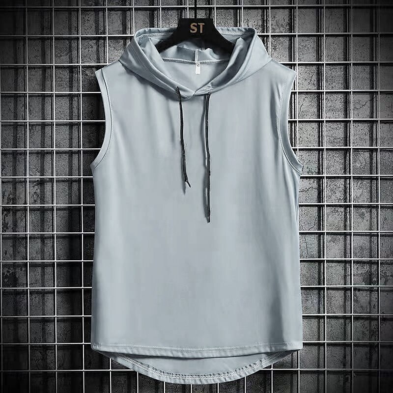 Men's Tank Top Vest Top Undershirt Sleeveless Shirt Sleeveless Hooded Summer Plain Fashion Designer Basic Vacation Street Going out Black White Blue Top Tee for Men4