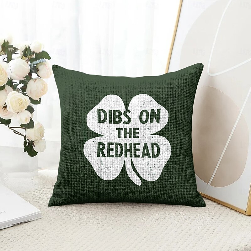 Saint Patrick's Day Decorative Toss Pillows Cover 1PC Soft Square Couch Cushion Case Pillowcase for Bedroom Livingroom Sofa Chair Irish