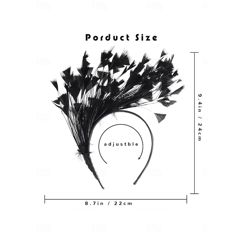 Headbands Fabric Wedding Elegant Vintage With Feather Headpiece Headwear Fascinators Race Day Dress4