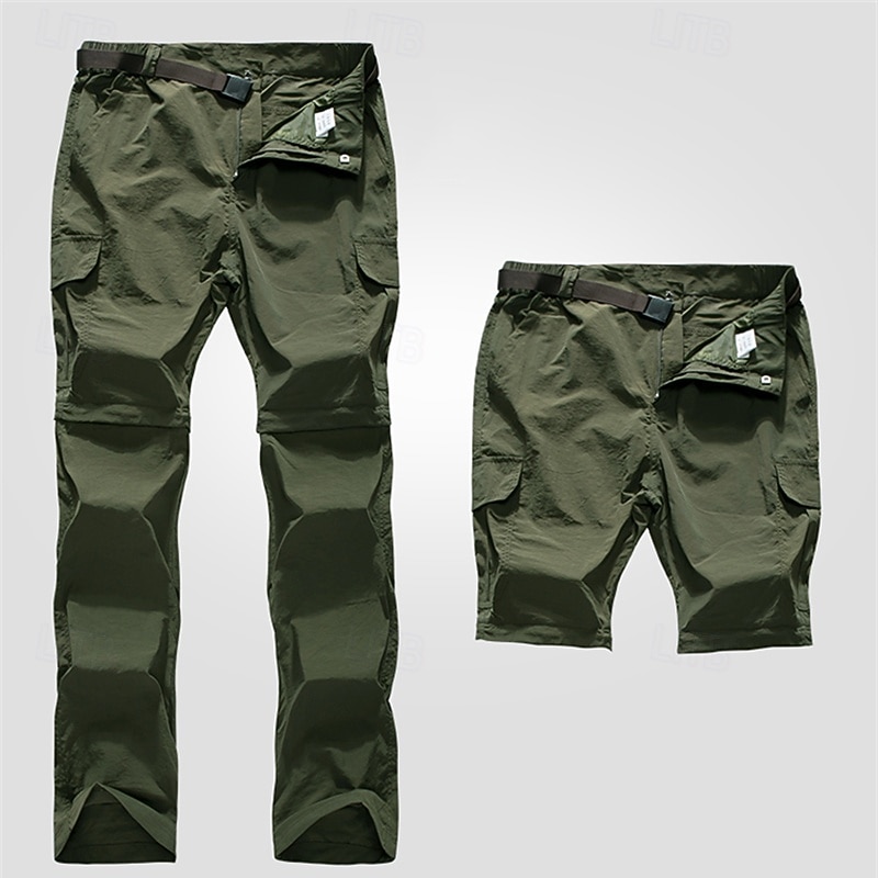Men's Cargo Pants Convertible Zip Off Pants Hiking Pants Trousers Tactical Pants Military Outdoor Regular Fit Quick Dry Breathable Pants / Trousers Black Army Green Hunting Climbing Camping / Hiking
