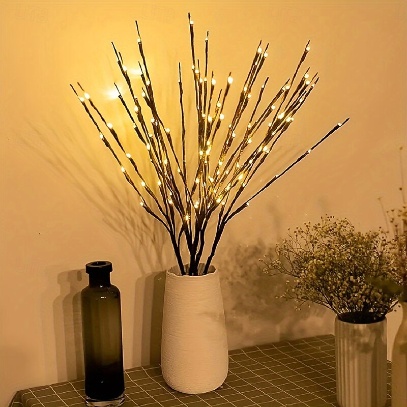 3pcs Led Branch Light, Battery Operated Lighted Branches Vase Filler Willow Twig Lighted Branch 30 Inch 20 LED for Home Party Decoration Indoor Outdoor Use4