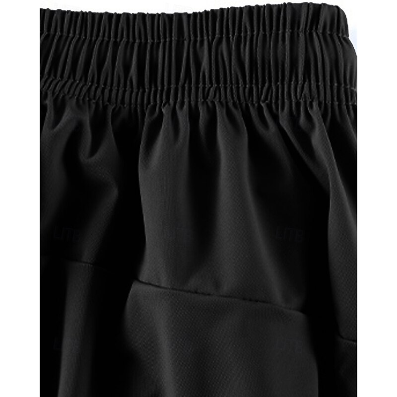 Men's Athletic Pants GYM Pants Running Pants Training Athletic Daily High Stretch Comfortable Breathable Pocket Elastic Waist Drawstring Plain Full Length Sports Casual Activewear Black Grey4