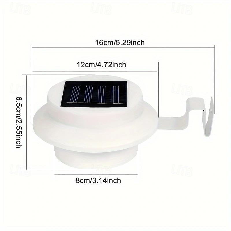 1Pc outdoor solar wall lamp eaves lamp IP44 waterproof groove lamp fence staircase courtyard garden balcony lighting3