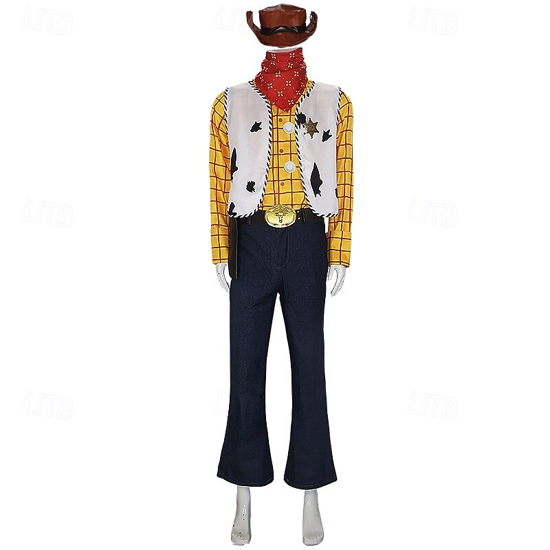 Toy Story Woody Cosplay Costume Outfits Halloween Props Anime Halloween Movie Cosplay for Men's Adults' Christmas Halloween New Year Performance Party2