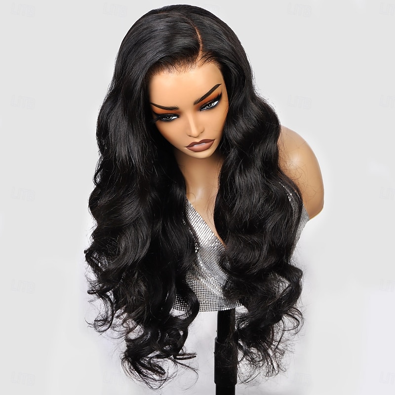 HD Lace Human Hair wig 7*6 Natural Color Body Wave 250% Density3