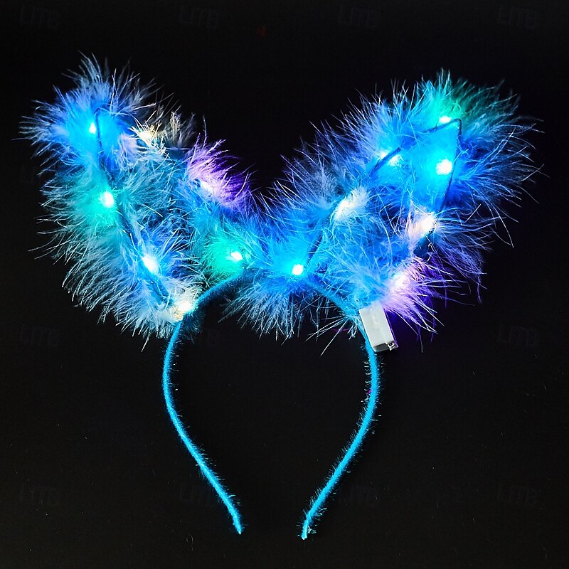 Carnival LED Light-Up Flower Crown Headband, Glowing Hair Hoop for Women, Girls, Kids Festival, Concert, Party & Costume Accessory