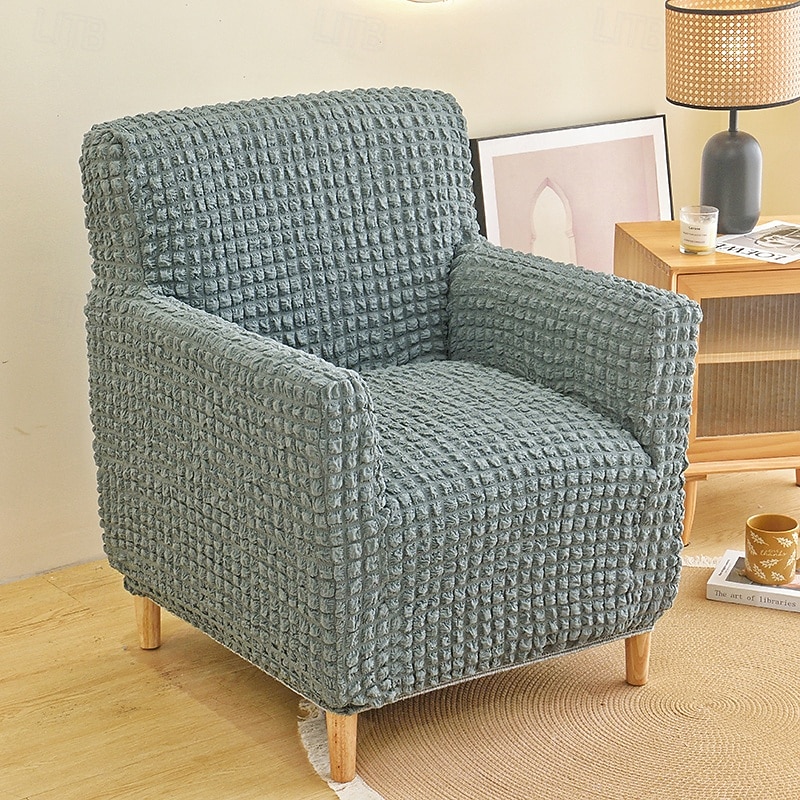 Armchair Cover Tub Chair Slipcover T-shaped Jacquard for Living Room Bedroom Office Elastic Single Sofa Covers Home Bar Counter4