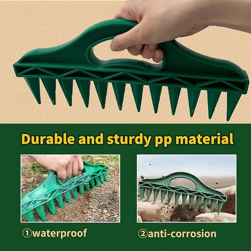 Ergonomic Handheld Plastic Gardening Puncher - Soil Quick Drilling Seed Spacer Tool for Vegetable Plant Sowing, Essential for Spring Sowing2