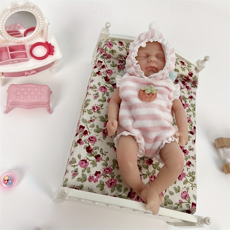 Twin Miniature Lifelike Reborn Baby Dolls Handcrafted Silicone Surprise Accessories Included for Children Ages 3-6 Years - Realistic Newborn Baby Doll Set3