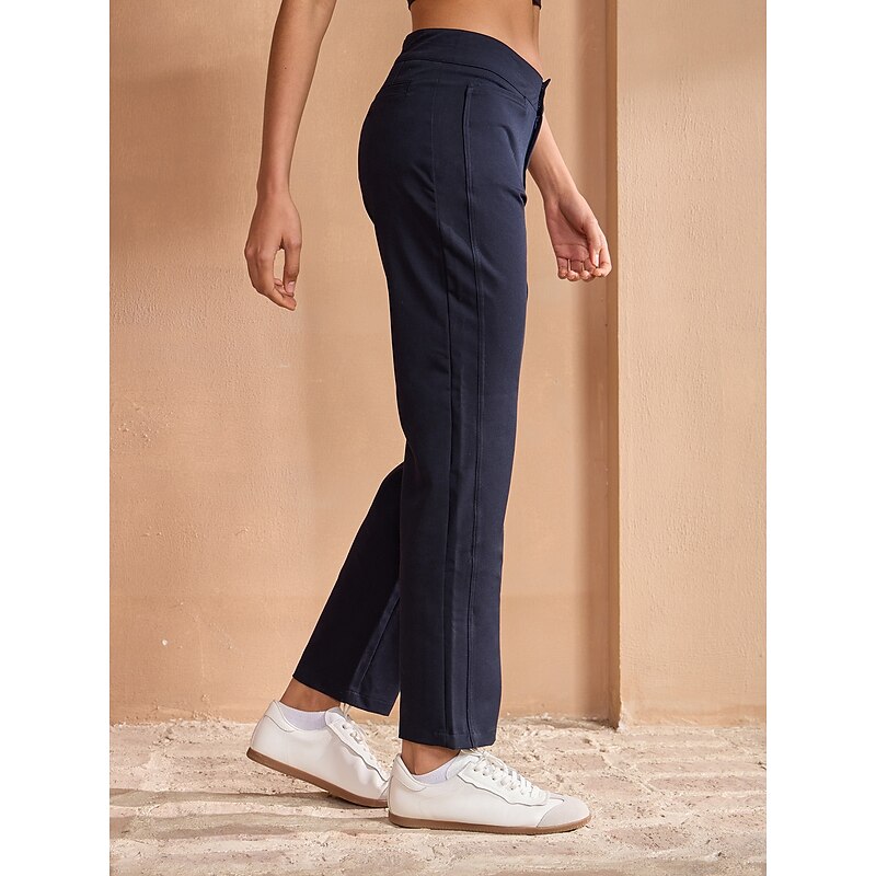 Women's Golf Pants Navy Black Pants / Trousers Ladies Golf Attire Clothes Outfits Wear Apparel