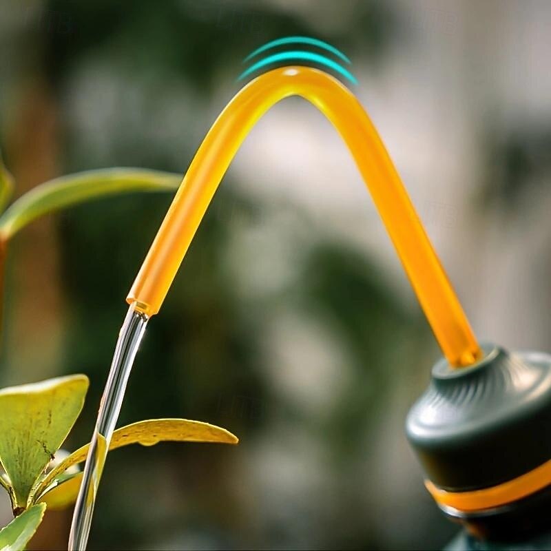 Watering Can with Detachable Shower Head - Flexible Long Nozzle, Squeeze Trigger, Transparent Plastic Plant Sprinkler for Indoor & Outdoor Gardening4