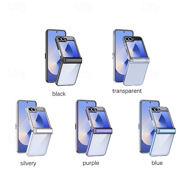 Phone Case For Samsung Galaxy Z Flip 7 Z Flip 6 Z Flip 5 Back Cover Shockproof Retro Plating PC