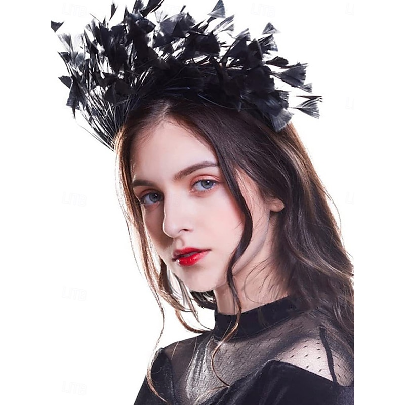 Headbands Fabric Wedding Elegant Vintage With Feather Headpiece Headwear Fascinators Race Day Dress2