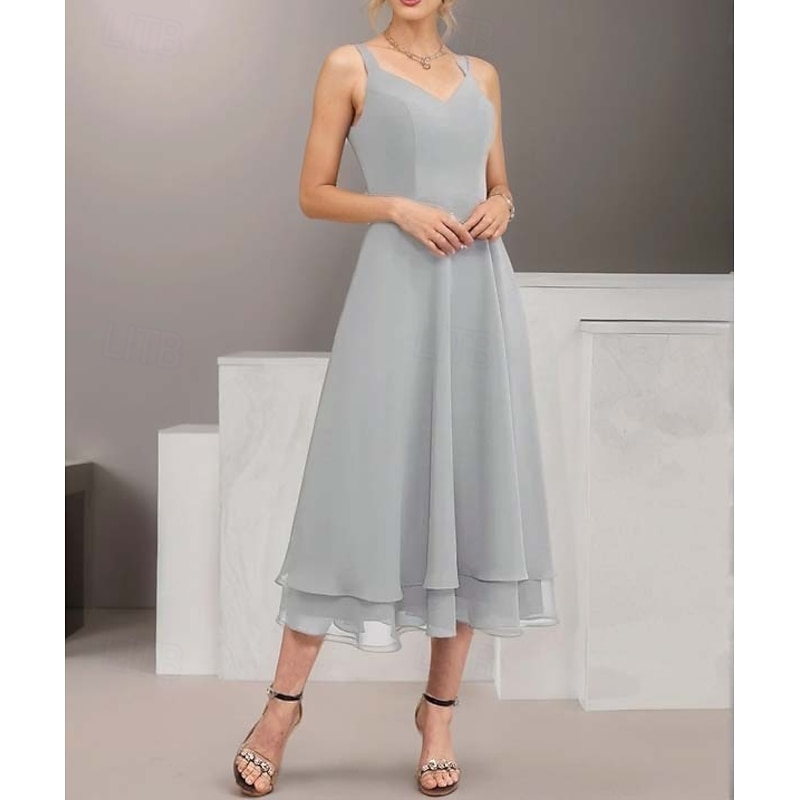 Two Piece Mother of the Bride Dress Elegant Vintage Shirt Collar Tea Length Chiffon 3/4 Length Sleeve Floral Lace Jacket Dresses3