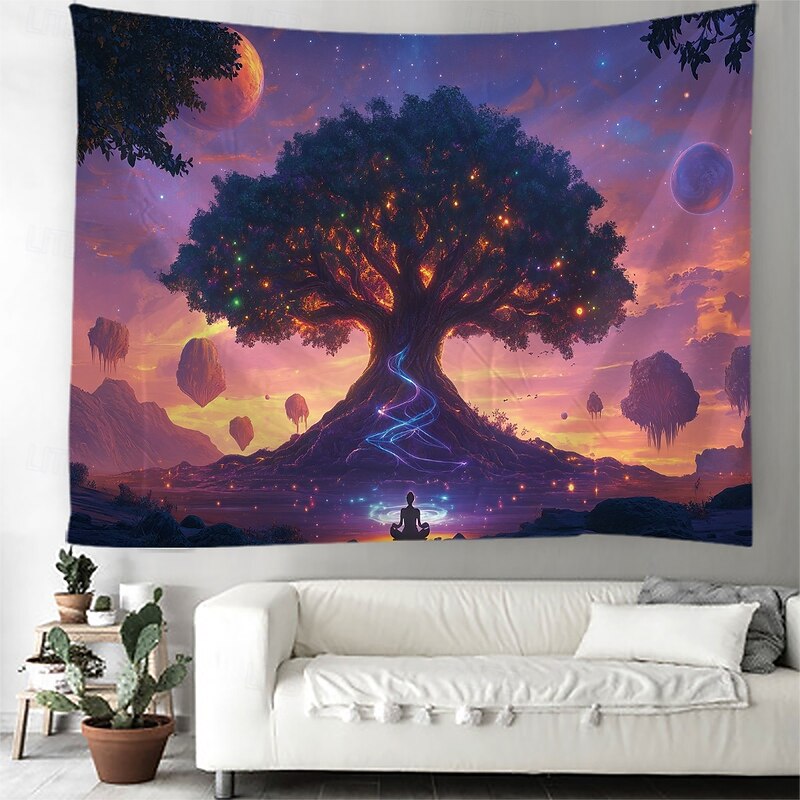 Mandala Hanging Tapestry Tree of Life Wall Art Large Tapestry Mural Decor Photograph Backdrop Blanket Curtain Home Bedroom Living Room Decoration3