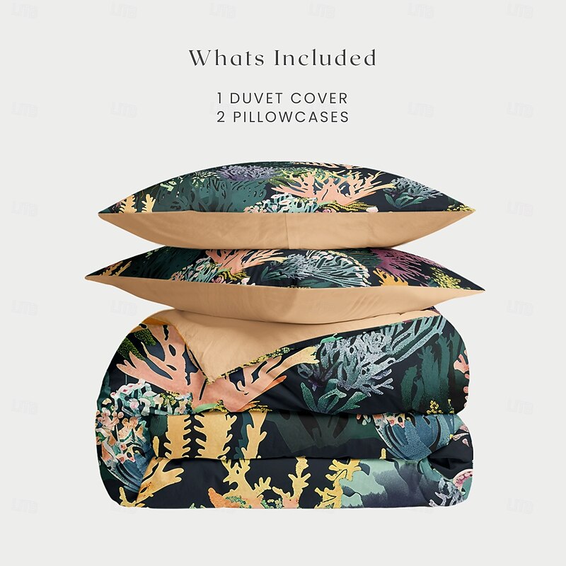 Tropical Plants Pattern Duvet Cover Set Set Soft 3-Piece Luxury Cotton Bedding Set Home Decor Gift Twin Full King Queen Size Duvet Cover2