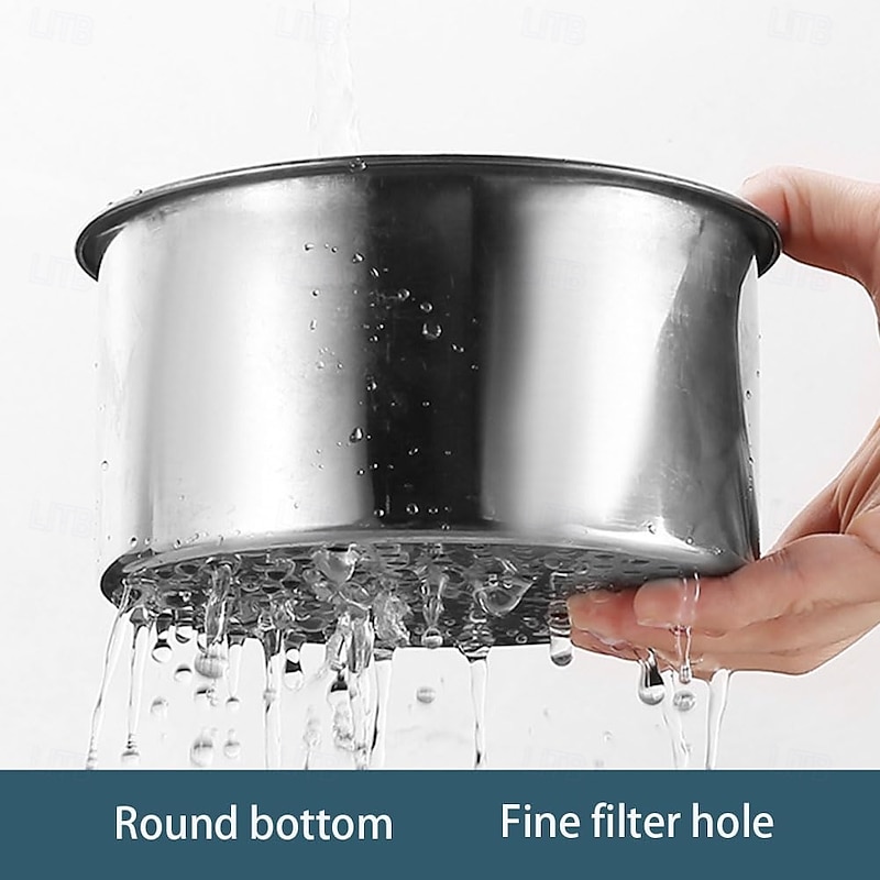 Stainless Steel Drain Basket for Kitchen Sink, Multifunctional Swan Drain Strainer Basket, Faucet Hanging Fruits Strainer Colander, Food Filter Basket, Vegetables Draining Basket2