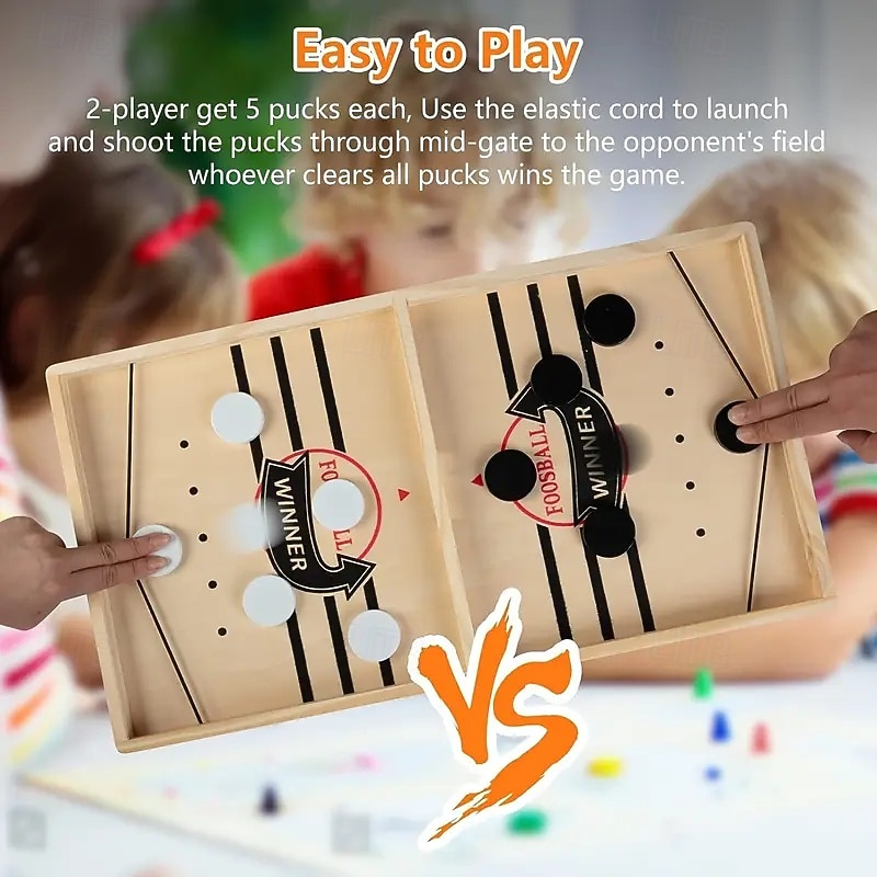 Fast Sling Puck Game - Wooden Board Sport Toys for Family - Birthday Gift Best for Christmas2