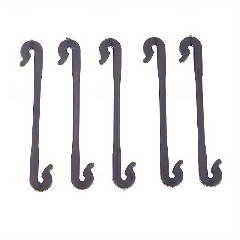 50pcs Black Plastic Clips Are Designed to Support Plants Like Tomatoes And Grapevines, Serving As Fasteners for Gardening Mesh Used in Agricultural Cages And Trellises2