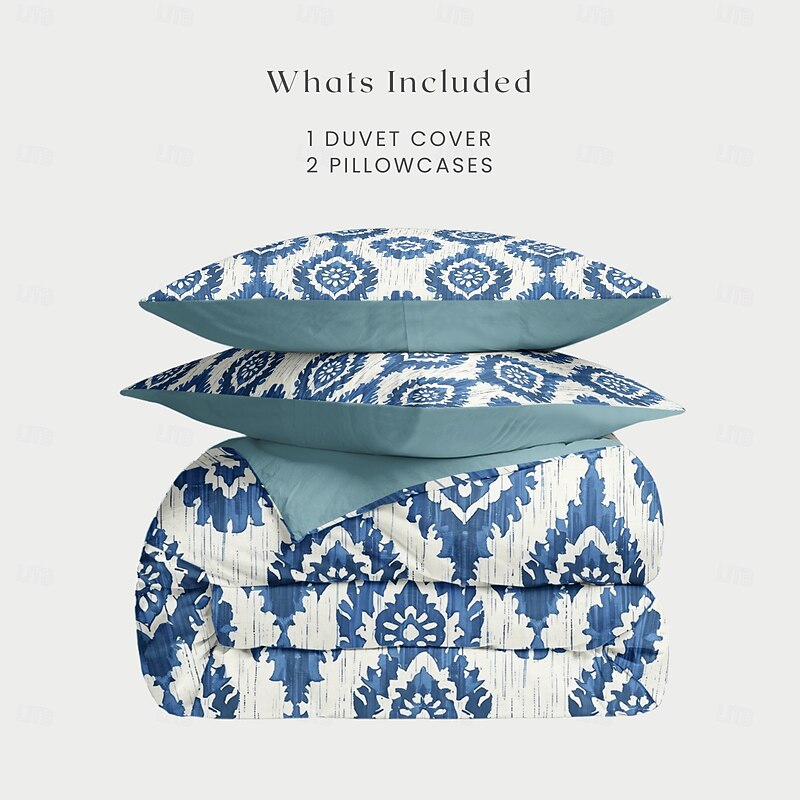 Tie-Dye Style Set Soft 3-Piece Luxury Cotton Bedding Set Home Decor Gift King Queen Duvet Cover2