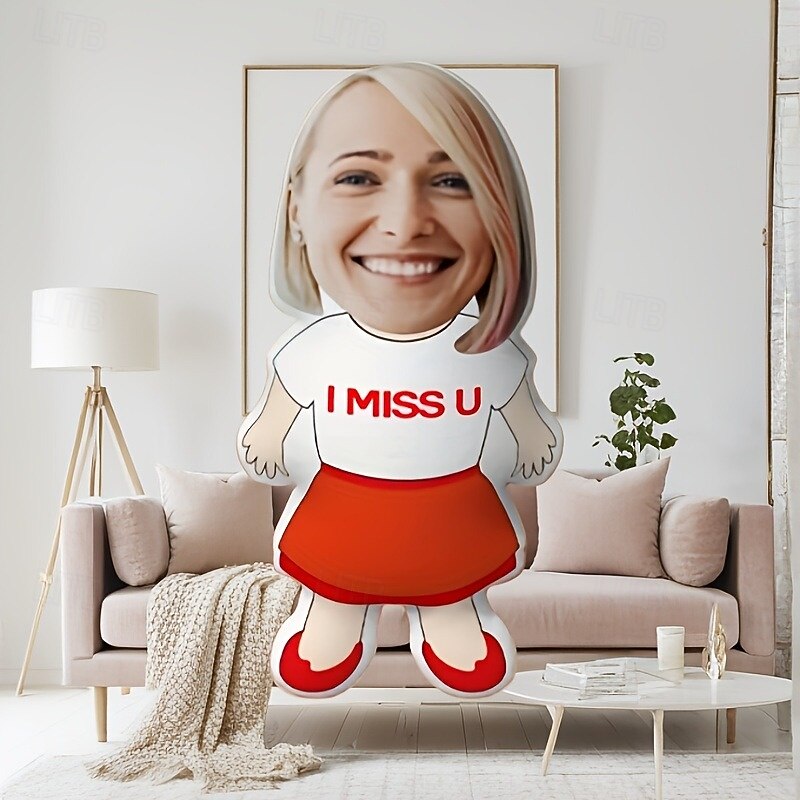 Personalized Gift Memorial Pillow I Miss You Soft,Cuddly, Duplex Printed, Hand Washable, Contemporary Designed, Zipper Closed, Cotton Filled, All-Season Decorative Throw Pillow Mother's Day