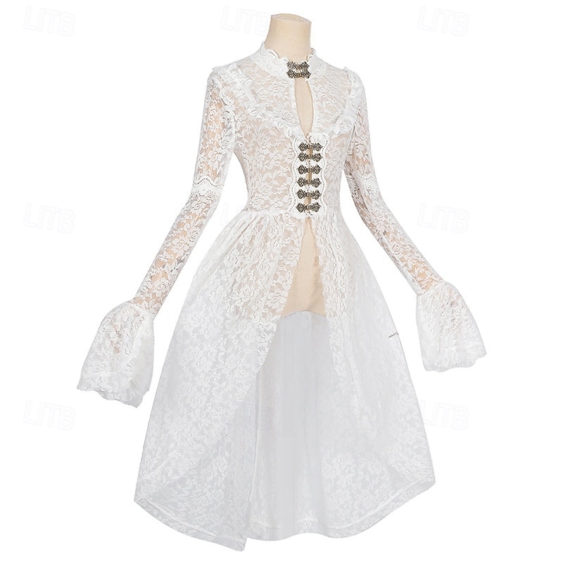 Retro Vintage Punk & Gothic Dress Masquerade Vampire Lace Fancy Dress Women's Fantasy Halloween Carnival Masquerade Halloween Event / Party Adults' Dress4