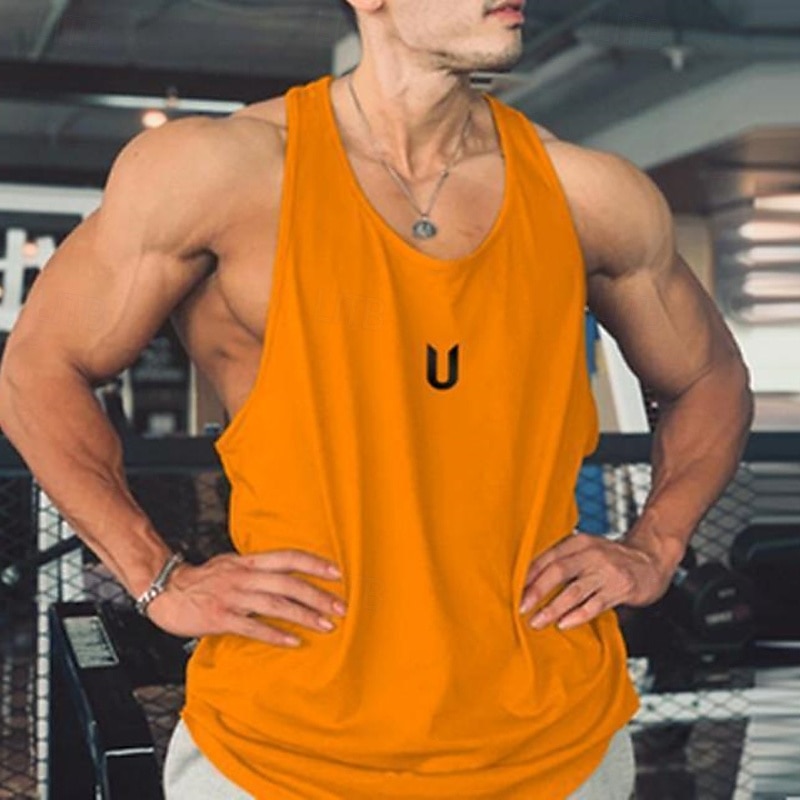 Men's Tank Top Vest Top Undershirt Sleeveless Shirt Sleeveless Crew Neck Summer Plain Fashion Designer Basic Quick Dry Vacation Street Going out Black White Light Green Top Tee for Men4