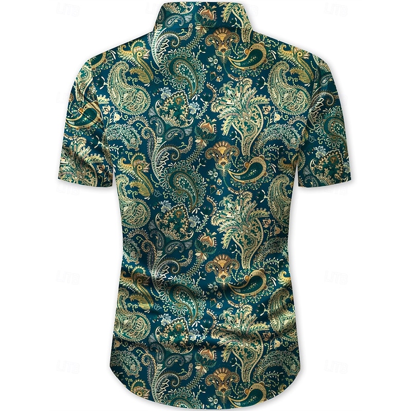 Retro Vintage 1970s Shirt Aloha Shirt Hippie Paisley Fancy Dress Men's Vacation Party Pride Parade Adults' Shirt4