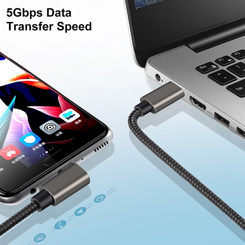 VR Link Cable 3m Compatible with Quest2/Pico 4 Accessories and PC/Steam VR High Speed PC Data Transfer USB 3.0 to USB C Cable for VR Headset and Gaming PC4