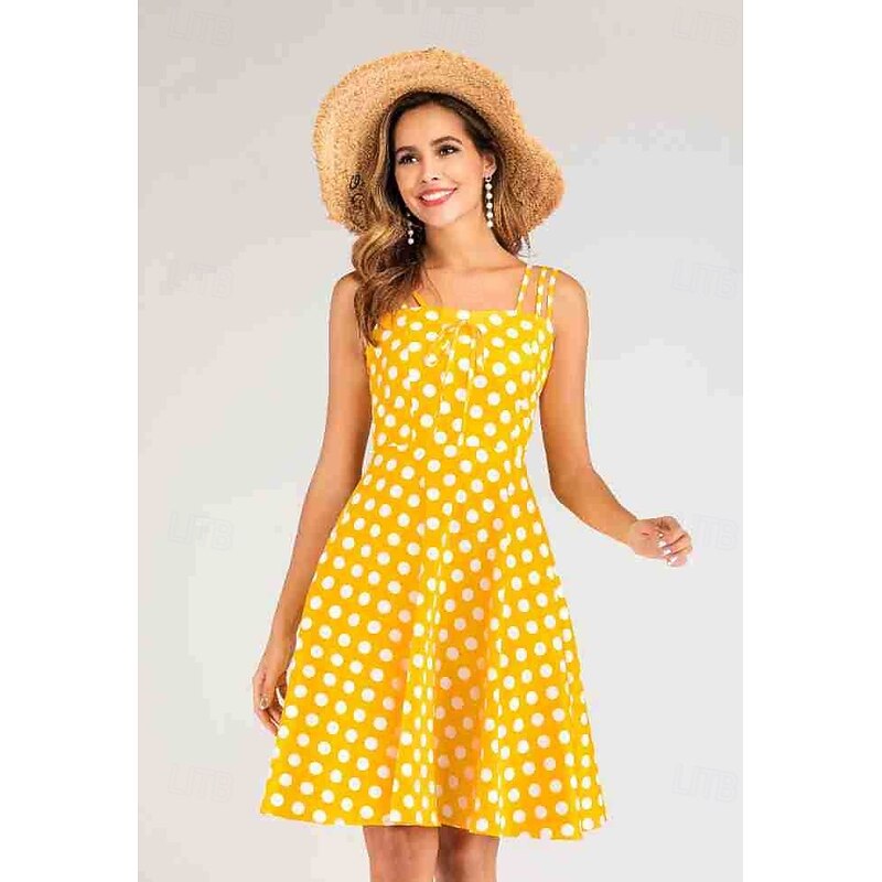 Retro Vintage 1950s Dress Swing Dress Plus Size Polka Dot Fancy Dress Women's Carnival Masquerade Daily Wear Bachelorette Party Adults' Dress Homecoming Dresses3
