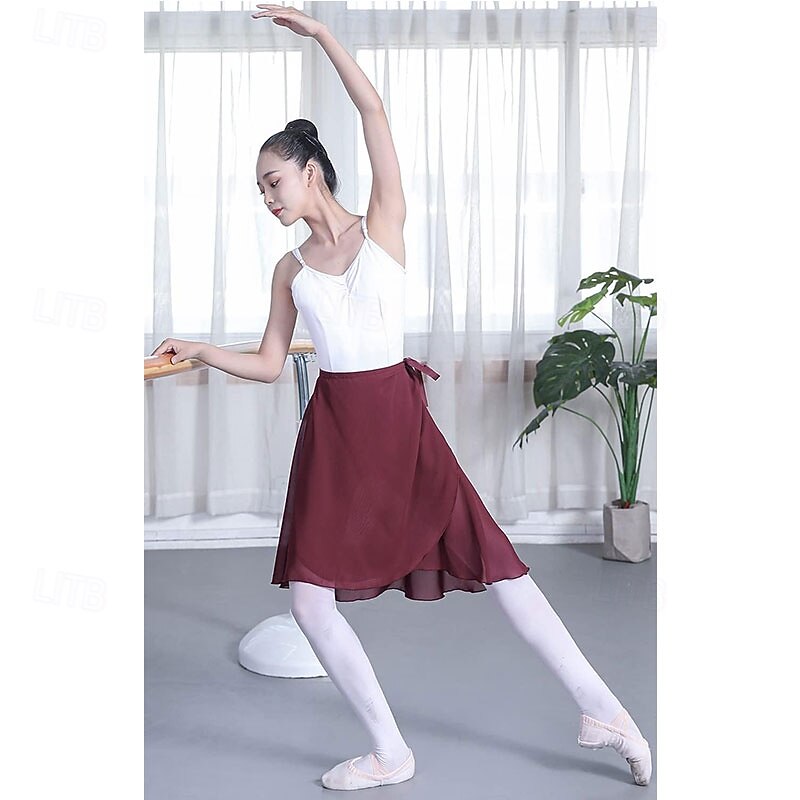 Women Girls Adult Sheer Wrap Skirt Ballet Skirt Ballet Dance Dancewear3