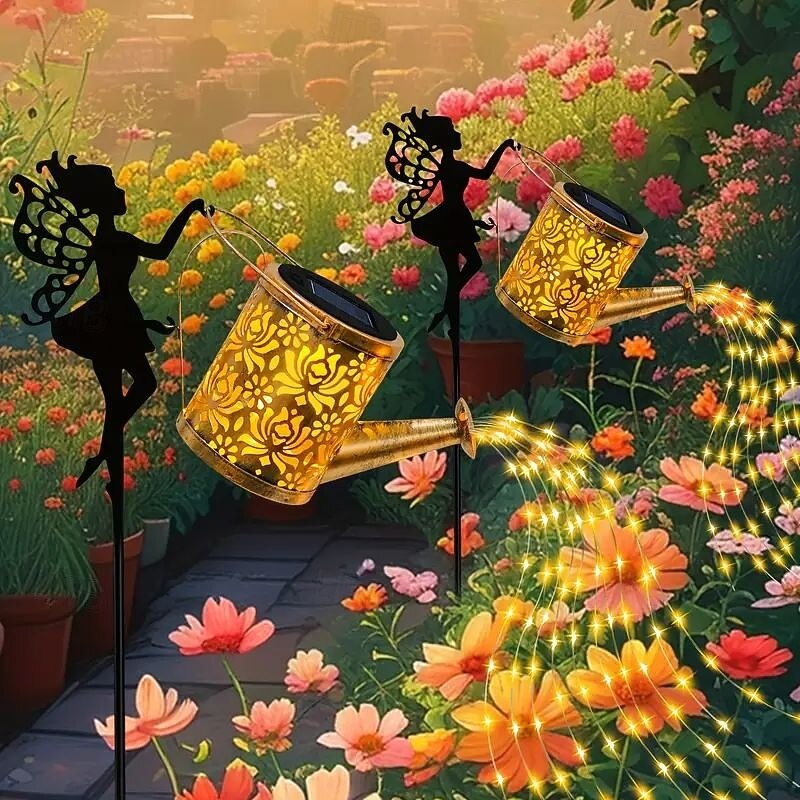 Outdoor Waterproof Solar Garden Lights Fairy Kettle Light Lawn Lamp Christmas Garden Swimming Pool Garden Outdoor Camping Atmosphere Decor Lighting3