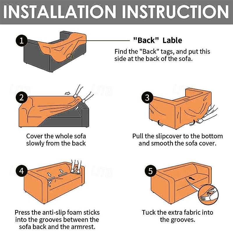 100% Waterproof Elastic Sofa Cover Corn Velvet Adjustable Stretch Slipcovers Corner Couch Covers 1/2/3/4 Seater L Shape4