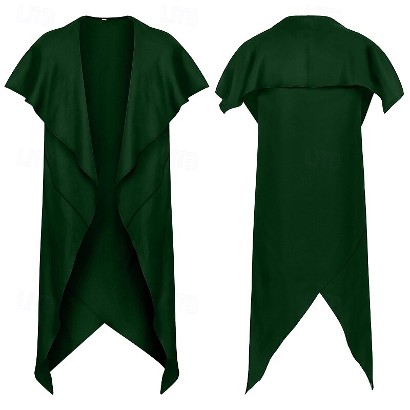 Retro Vintage Medieval Renaissance Cape Shawls Witch Wizard Archery Solid Color Fancy Dress Men's Women's Walpurgis Night Masquerade LARP Adults' Shawl