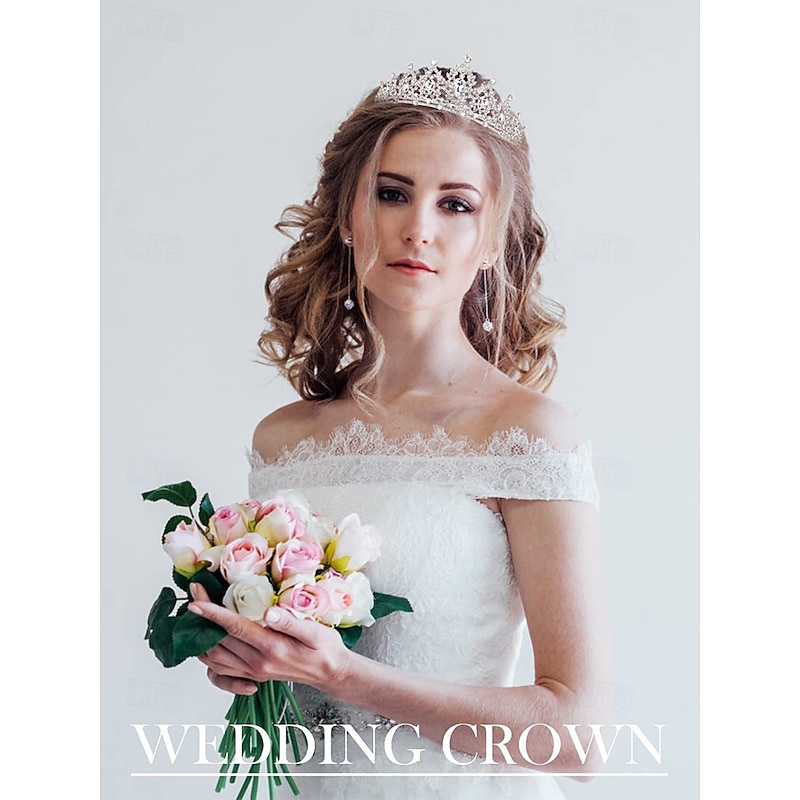 Women's Silver Rhinestone Tiara and Jewelry Set – Elegant Necklace, Earrings, and Crown for Weddings, Pageants and Special Occasions2