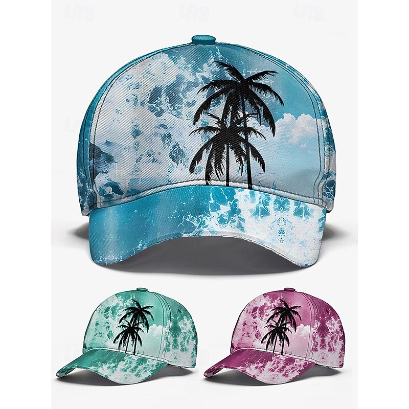 Tropical Palm Tree Baseball Cap – Summer-Inspired Design, Adjustable Fit, Comfortable and Lightweight, Ideal for Men and Women, Perfect for Beach Days and Outdoor Activities