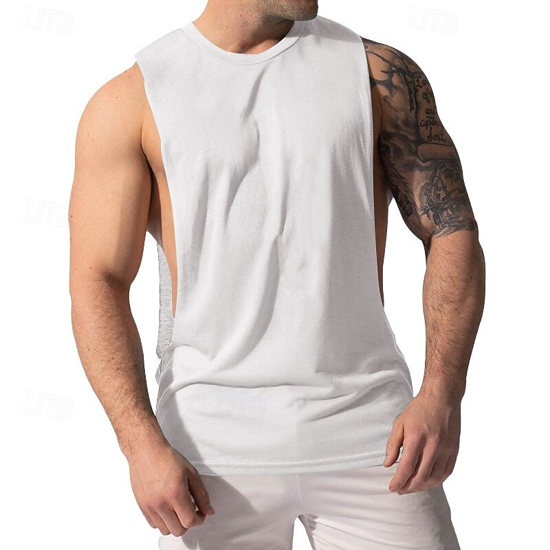 Men's Tank Top Vest Top Undershirt Sleeveless Shirt Sleeveless Crew Neck Summer Plain Fashion Designer Basic Basic Vacation Street Going out Black White Pink Top Tee for Men4