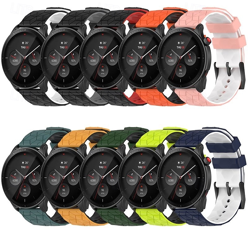 Watch Band for Samsung Galaxy Watch 7/6/5/4 40/44mm, Galaxy Watch 5 Pro 45mm, Galaxy Watch 6/4 Classic 42/46/43/47mm, Watch 3, Active 2, Gear S3 S2 Silicone Replacement  Strap Adjustable Solo Loop