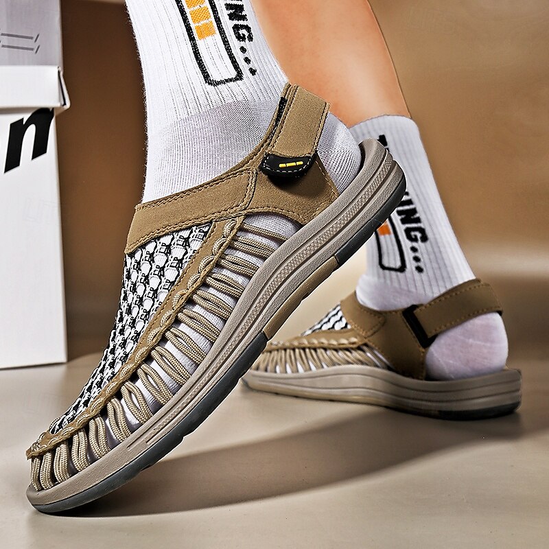 Men's Outdoor Sandals with Adjustable Strap, Breathable Mesh Design and Durable Sole for Hiking, Beach and Summer Activities2