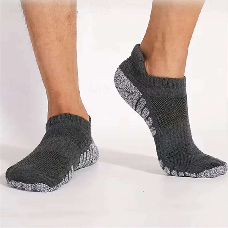 Men's 3 Pairs Multi Packs Socks Running Socks Casual Socks Black+White+Gray Black Color Color Block Vacation Sports & Outdoor Daily Basic Medium Fall Winter Fashion Casual4