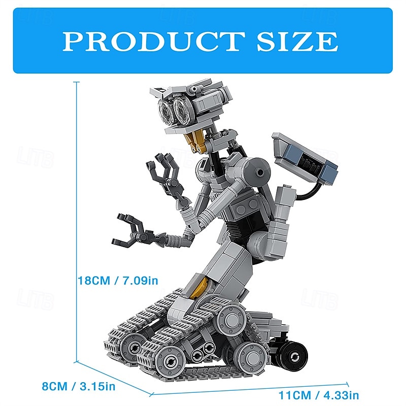 Johnny 5 Robot Building Set Johnny Five Robot Model STEM and Educational Gift Set for Boys 8-14(313 Pcs)4