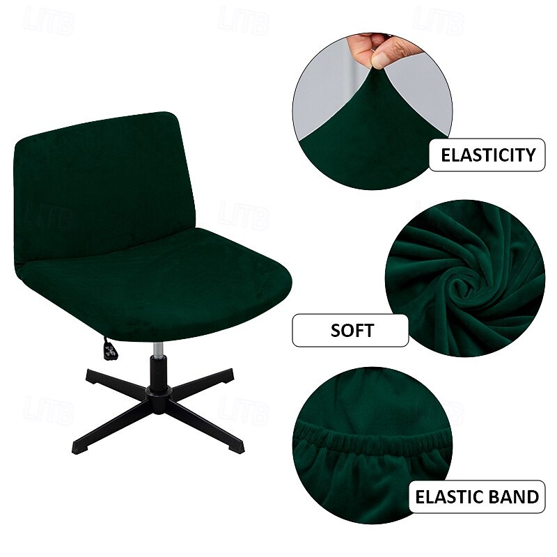 Velvet Bar Chair Cover Luxurious and Soft Velvet Slipcover Designed for Bar Stools and High Chairs. Stretchable Fabric Provides a Snug Fit, Enhancing Comfort and Style3