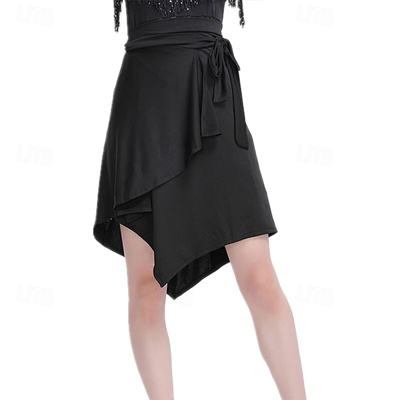 Women's Latin Salsa Tango Skating Dresses Scarf Dance Swing Rumba ChaCha Hall Costume2