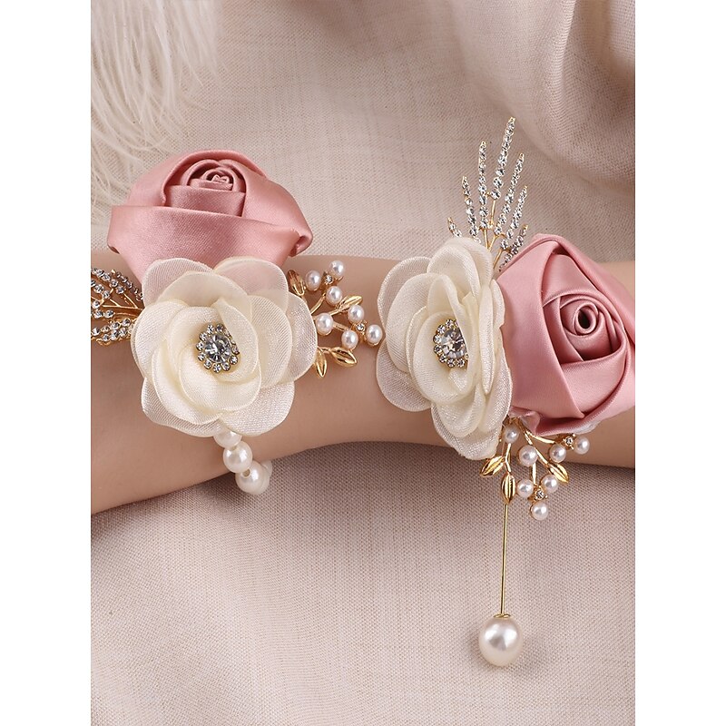 Wedding wrist flowers Wrist Corsages Wedding / Event / Party PVC (Polyvinylchlorid) Flower Style4