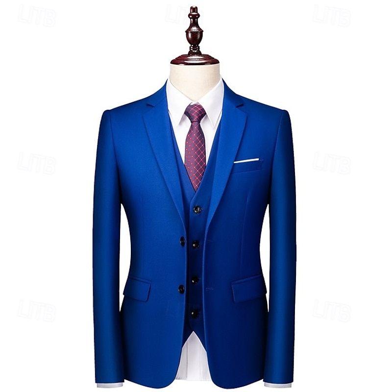 Roaring 20s 1920s Three Piece Suit Suit Trousers The Great Gatsby Fancy Dress Men's Kings Day Masquerade Wedding Party Masquerade Adults' Coat Vest Pants3